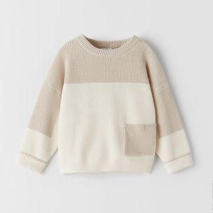 ZARA colorblock knit sweater